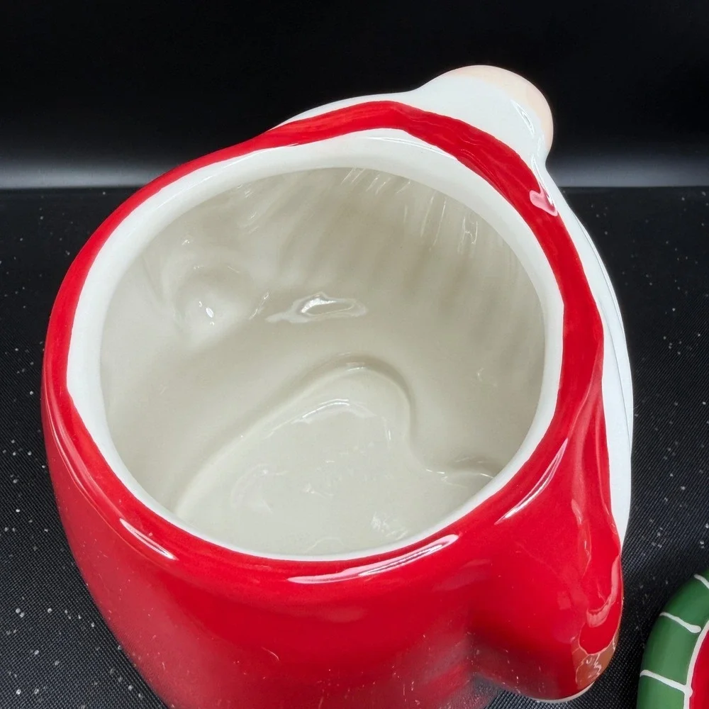 Pier 1 Imports Christmas Gnome Cookie Jar Container Dolomite Holiday 11inch NEW